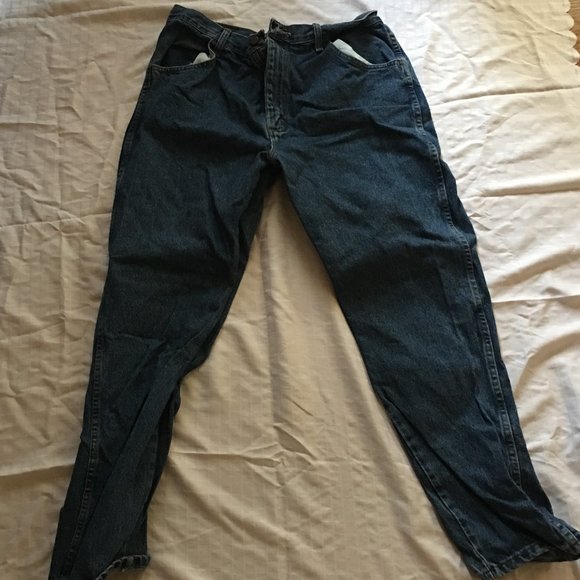 One (1) Pair Rustler Dark Blue Jeans - Picture 1 of 2